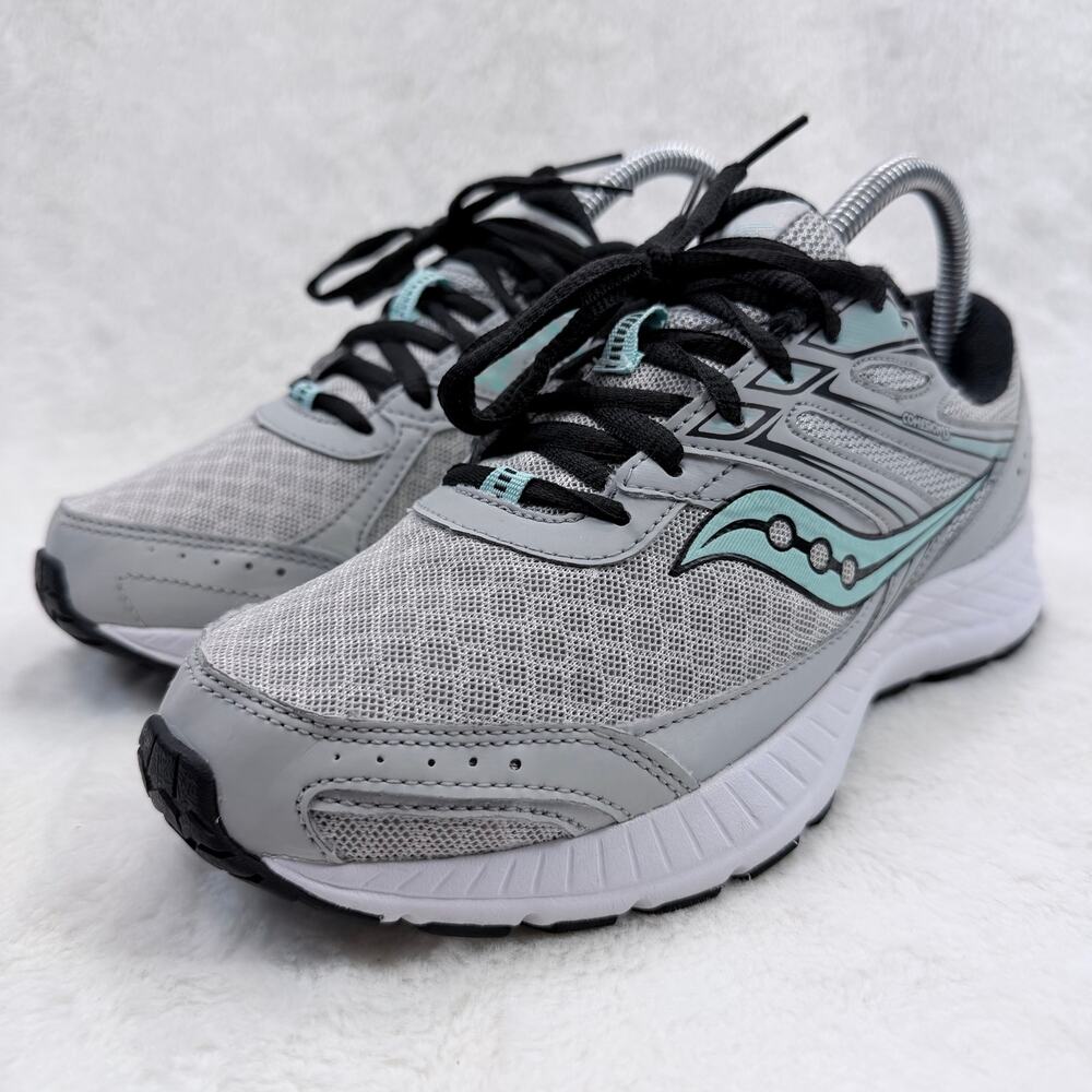 Saucony Cohesion 13 Womens Running Shoes Gray Teal Size 7.5 S10560-2 - Picture 2 of 10